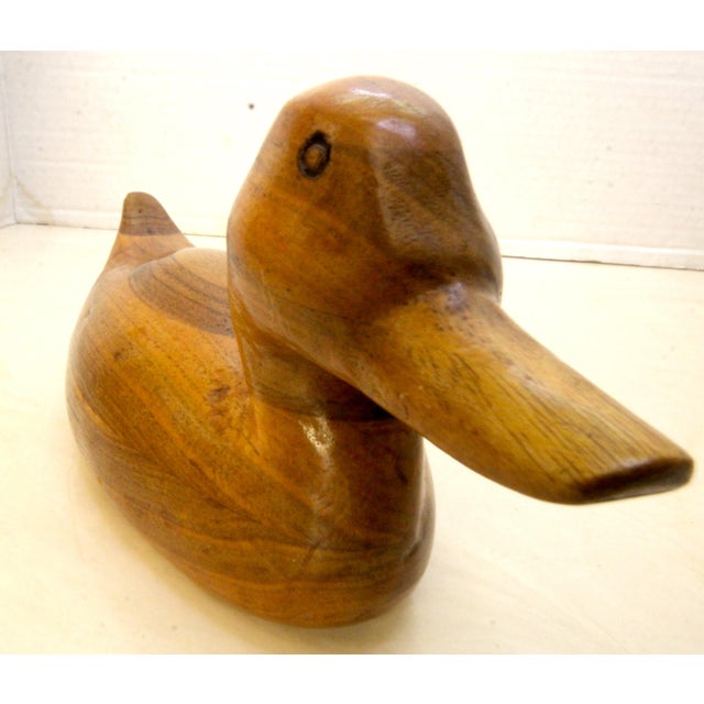 1984 Decoy Hand-Carved Signed California Butternut Wood "Ring Bill" Drake Duck For Sale - Image 13 of 14
