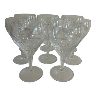 Vintage Josair Crystal Water Goblets, Set of 8 For Sale