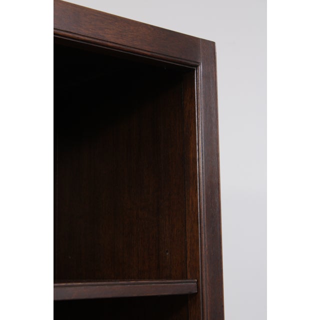 Pair Knob Creek Walnut Mahogany Open Bookcase For Sale - Image 13 of 16