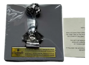 Christofle Silver Plated ‘Neptune’ Menu Holder | New