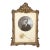 Antique French Ornate Gilt Metal Photo Frame With Original Portrait & Pressed Edelweiss For Sale