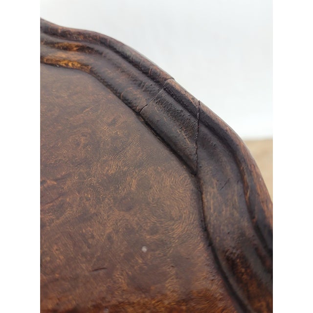 Victorian Wine Tripod Table in Walnut with Scalloped Edge, 1890 For Sale - Image 12 of 17