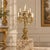 Make a dramatic statement with this ornate French-style table candelabra, crafted with an elaborate sculptural silhouette...