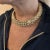 Vintage Tiffany & Co. Vannerie Diamond Sapphire Basket Weave Yellow Gold Necklace For Sale - Image 17 of 17