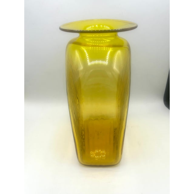 1964 Joel Myers for Blenko 6420 Vase in Jonquil Yellow For Sale In Los Angeles - Image 6 of 11