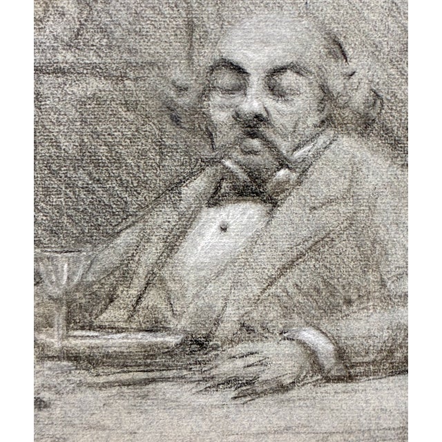 Early 20th Century Self-Portrait Drawing by Granville Redmond (1871-1935) For Sale - Image 5 of 5