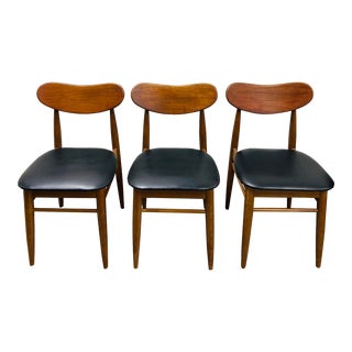 1960s Sears Roebuck and Co. Vintage Mid-Century Modern Dining Chairs - Set of 3 For Sale