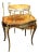 French Louis XV Two-Tier Side Table – Marquetry Accent Table With Raised Upper Shelf & Gilt Bronze Mounts For Sale