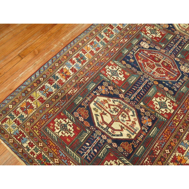 Textile Zabihi Collection 19th CenturyTribal Antique Shirvan Rug For Sale - Image 7 of 18