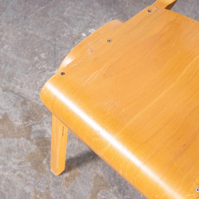 Beech Stacking Chair from Lamstak, 1950s For Sale - Image 6 of 9
