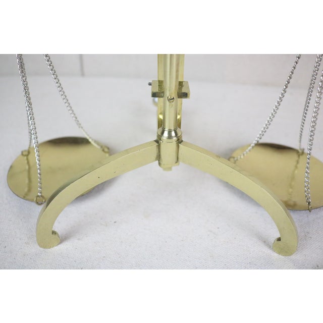 Mid 19th Century English Poished Brass Bankers Scale For Sale - Image 9 of 11