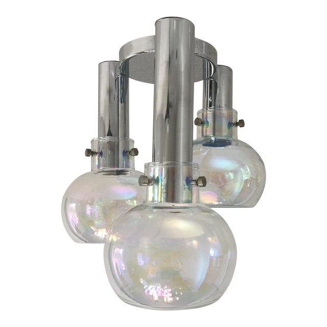 Italian Blown Glass Ceiling Light | Chairish