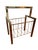 Vintage mid century modern magazine rack. This can hold books too. Light weight metal chrome style piece. Silver metal...