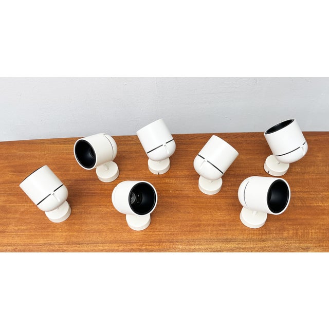 Black Mid-Century German Space Age Wall or Ceiling Lamps by Arnold Berges for Staff Leuchten, 1970s, Set of 7 For Sale - Image 8 of 18