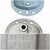 Vintage oval bathroom sink made of glazed ceramic in a soft baby blue color. Featuring a glossy finish, rounded oval shape...