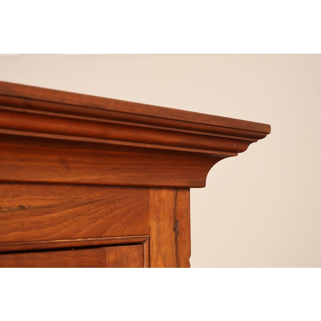 Chippendale David T. Harring Chippendale Style Walnut Two Piece Jackson Press For Sale - Image 3 of 18