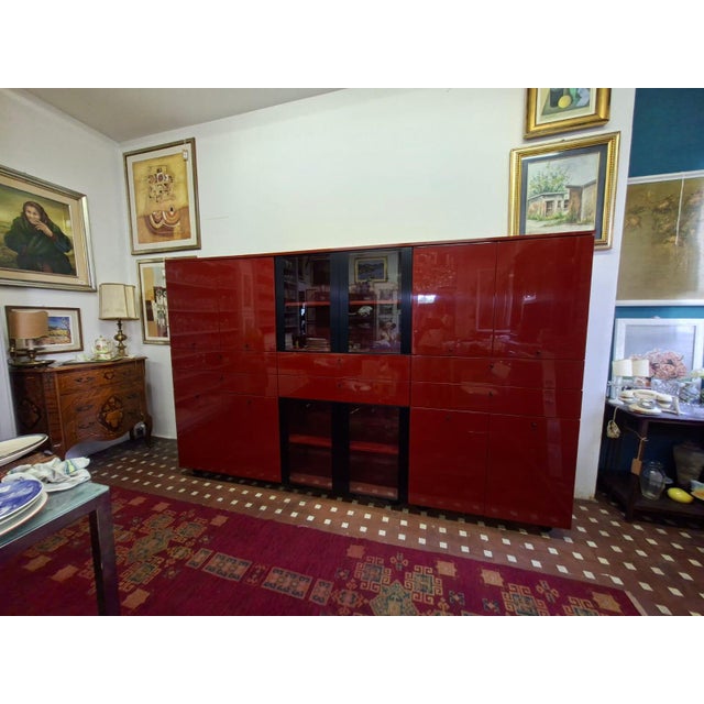 Italian Sideboard in Glossy Chinese Red Lacquer by Cappellini, 1990 For Sale - Image 18 of 18