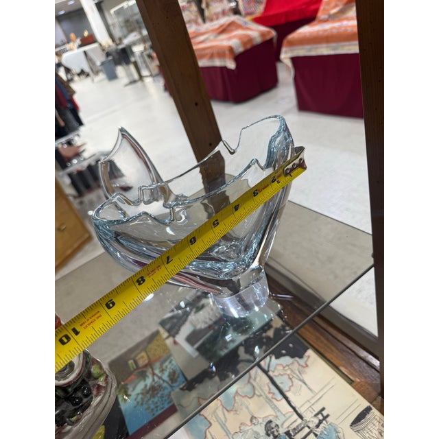 Transparent 1970s Rare Timo Sarpaneva Finlandia Iittala Elongated Vase 7in For Sale - Image 8 of 8