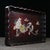 This is a beautifully crafted rectangular wooden tray featuring intricate mother-of-pearl (nacre) inlay and a...