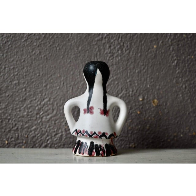 Anthropomorphic Glazed Ceramic Totem, 1950s For Sale - Image 3 of 8