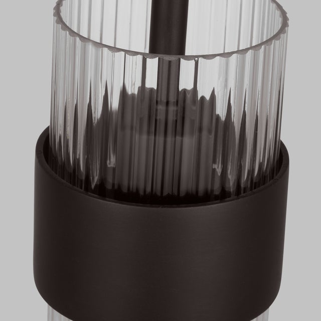 Visual Comfort Chapman & Myers by Visual Comfort Studio Geneva 1-Light Medium Pendant in Aged Iron For Sale - Image 4 of 6