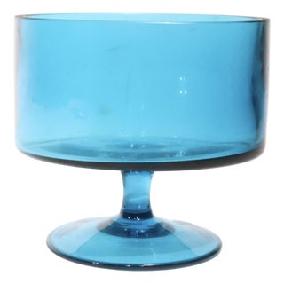 Mid 20th Century Pedestal Bowl Made in Poland by Krosno For Sale