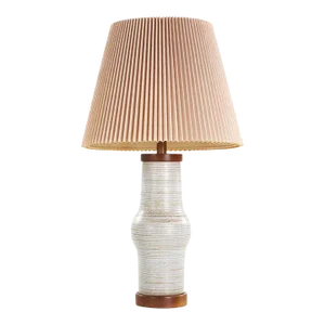 Jane and Gordon Martz Mid Century Walnut and Ceramic Lamp