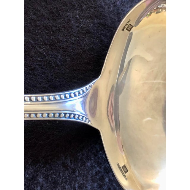 Mid 20th Century Christofle Perles Serving Spoons, Pair For Sale - Image 5 of 8
