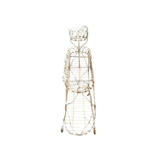 Antique French Victorian Wire Three- Tier Planter For Sale In Boston - Image 6 of 13