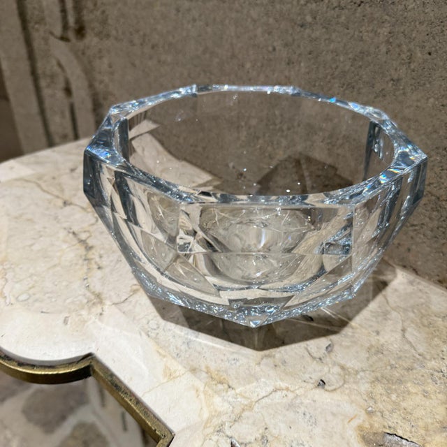 2000 - 2009 Multi Facet Crystal Bowl by Mikasa Platinum Octagon Shape For Sale - Image 5 of 12