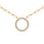 Contemporary Gold Vermeil 1/10 Cttw Diamond Paperclip Chain Circle Pendant Necklace For Sale - Image 3 of 4