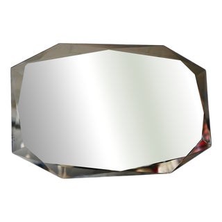 Art Deco Octagonal Patinated Mirror, 1940s For Sale