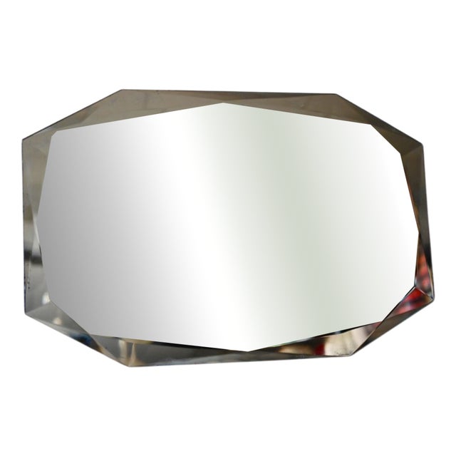 Art Deco Octagonal Patinated Mirror, 1940s For Sale