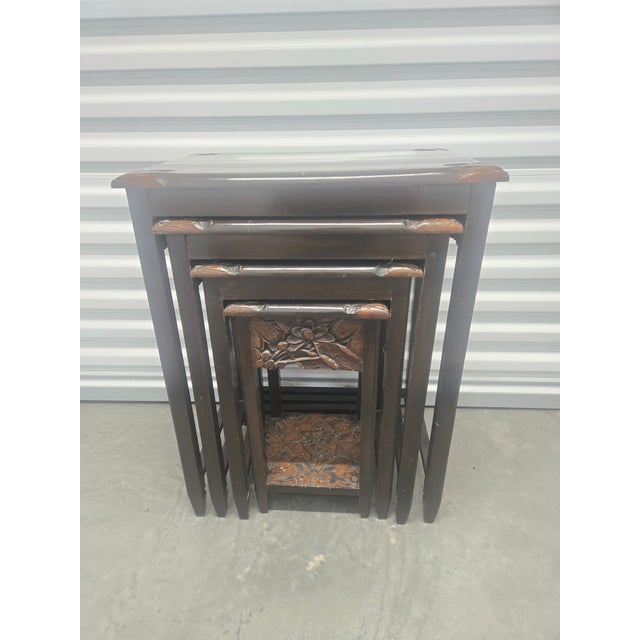 Mid-Century Modern Mid-Century Nesting Tables George Zee For Sale - Image 3 of 11