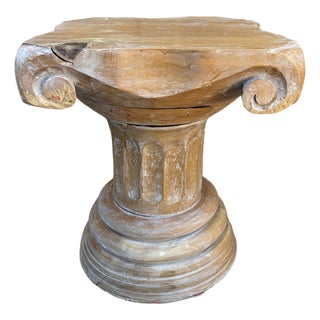 Weathered Classical Column Pedestal in the Grand Tour Taste For Sale