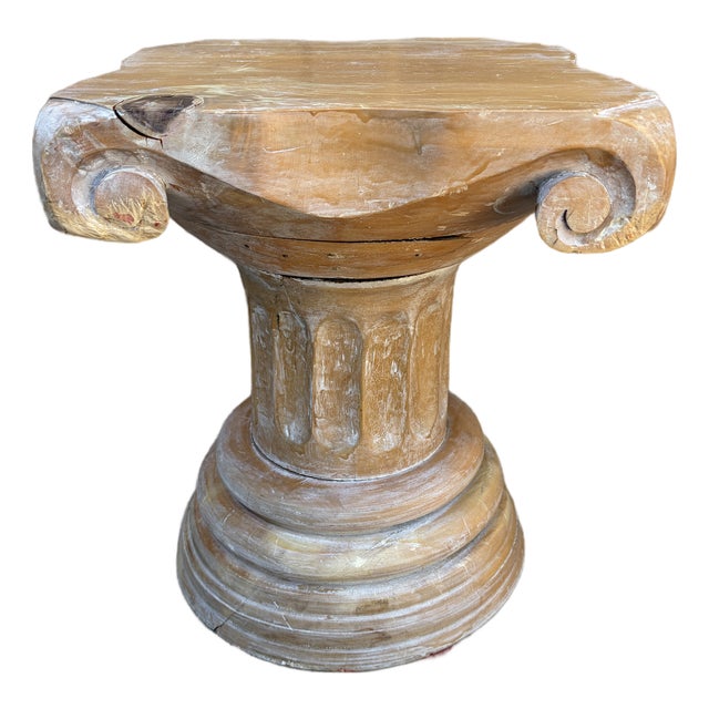 Weathered Classical Column Pedestal in the Grand Tour Taste For Sale