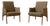 Set of Vintage Armchairs in Oak Wood and Embossed Fabric, Former Czechoslovakia, 1970s For Sale