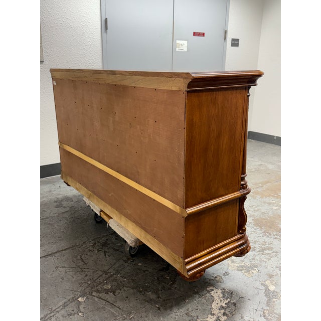 Wood Traditional Carved Wood Dresser, Vintage For Sale - Image 7 of 12