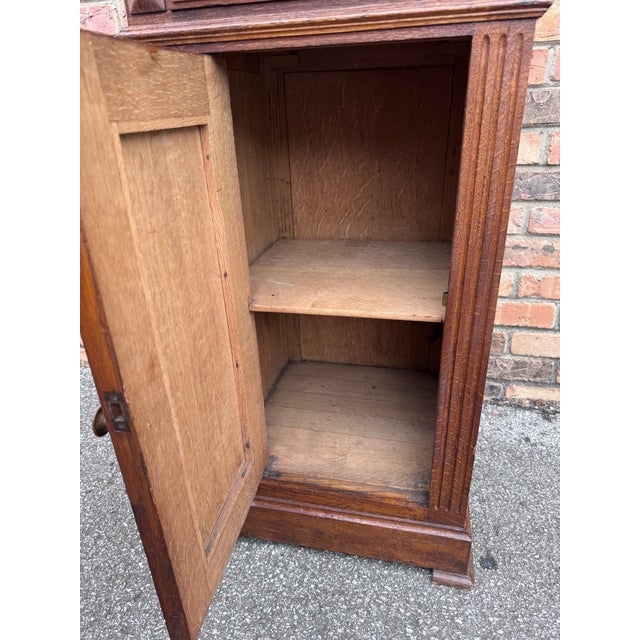 Early 19th Century 19th Century French Cupboard Side Table With Marble Top For Sale - Image 5 of 9