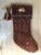 1990s Christmas Stocking with Gold Lion on Cuff For Sale - Image 5 of 5