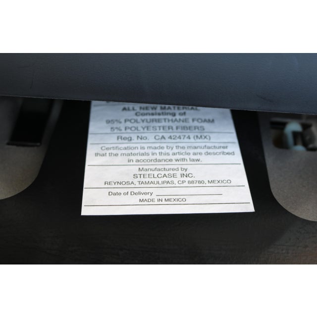 Steelcase New Amia Executive Ergonomic Office Chair Gray Vinyl, Fully Adjustable For Sale - Image 18 of 18