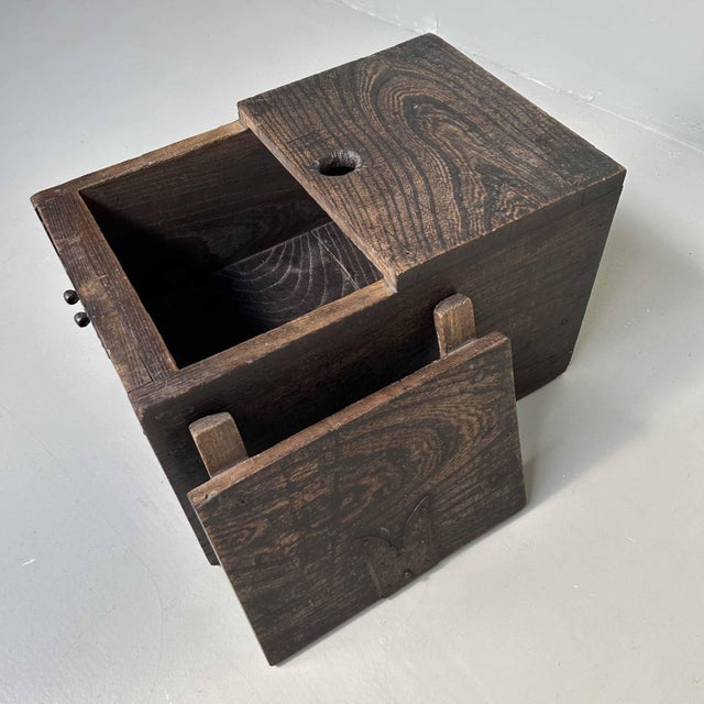 Antique Wooden Zenibako Temple Offering Box, Japan, 1890s For Sale - Image 10 of 17