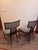 Late 20th Century Pair of Hadley Indoor/Outdoor Dining Chairs, Black Mesh Metal With Custom Cushions For Sale - Image 4 of 12