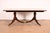 Baker Furniture Georgian Banded Mahogany Double Pedestal Extension Dining Table | Newly Refinished For Sale - Image 10 of 13