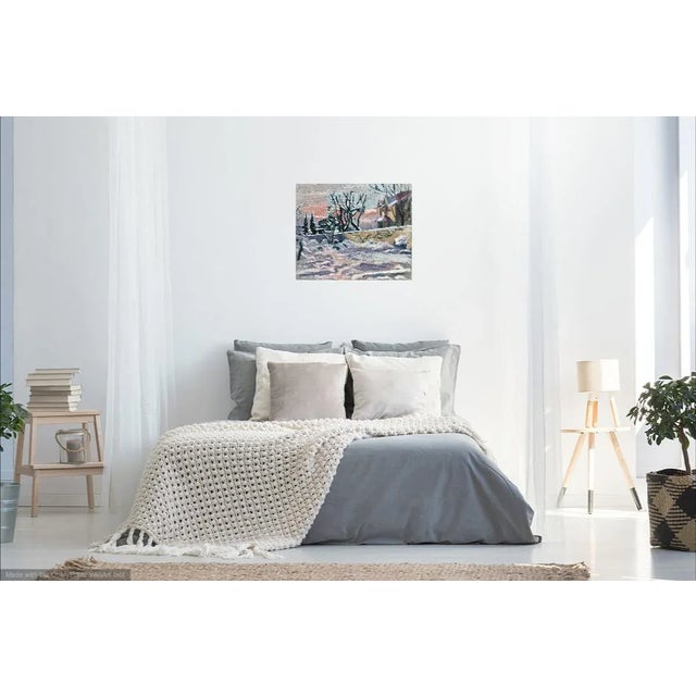 ON SALE NOW Plein air painting on canvas painted in the Brie plateau of France by French artist Humbert Curcuru. Excellent...