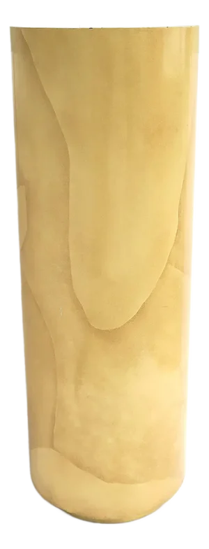 Karl Springer Style Goatskin Parchment Pedestal Column, Modern Postmodern, 1970s 1980s