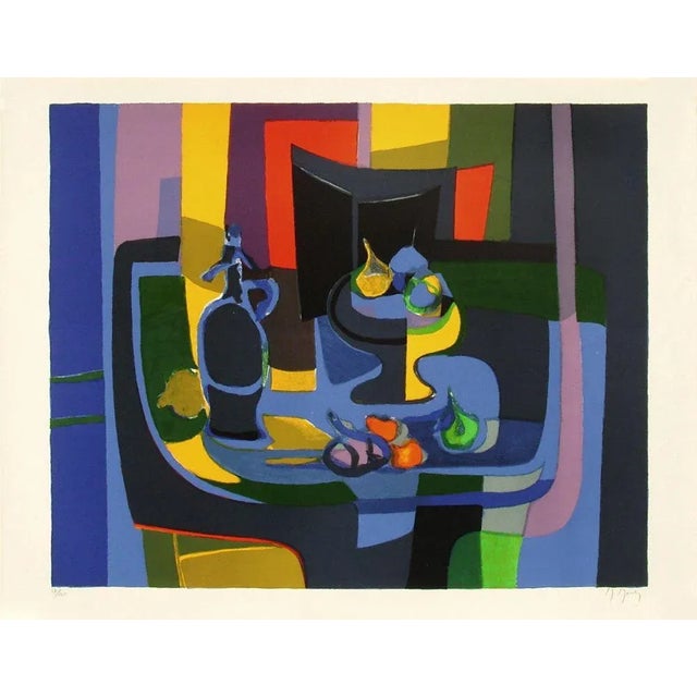 Marcel MOULY NATURE MORTE COMPOTIER ET SIPHON lithograph on Arches paper signed and numbered in pencil published by :...