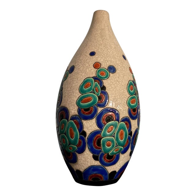 Charles Catteau - Boch Frères - Art Deco Vase For Sale