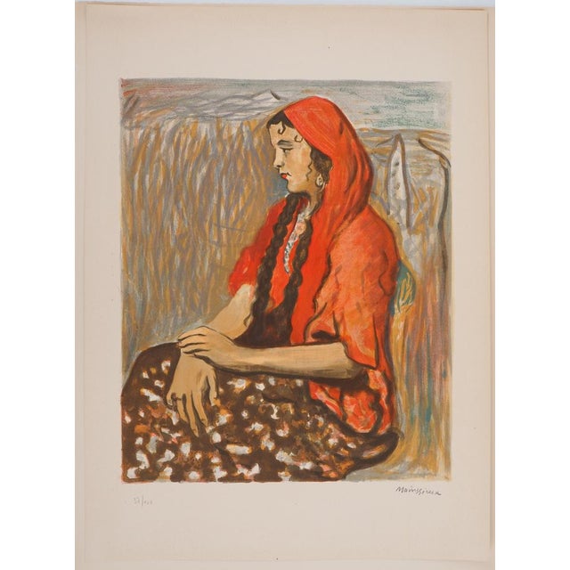 Lucien MAINSSIEUX (after) Gypsy, 1949 Color lithograph Signed in pencil by the artist Numbered out of 37/100 Dry stamp of...