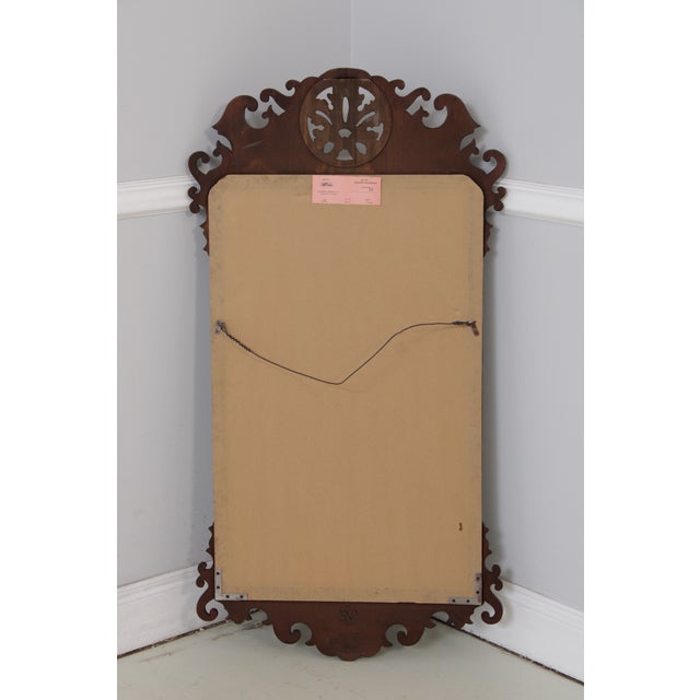 Henkel Harris Spnea Chippendale Mahogany Mirror For Sale - Image 11 of 13